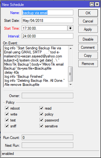 backup via mikrotik