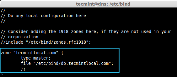 Create Zone in DNS