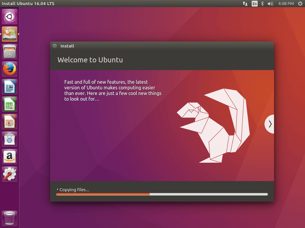 Ubuntu 16.04 Installation Process