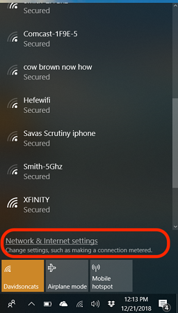 networks and internet setting