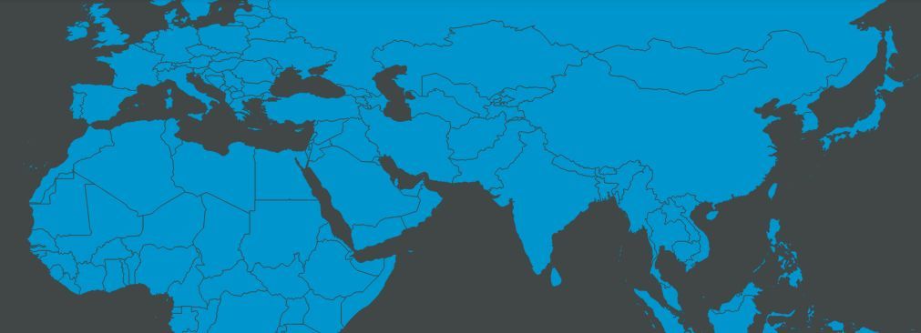 خريطة الانترنت الستالايت لتغطية الشرق الاوسط